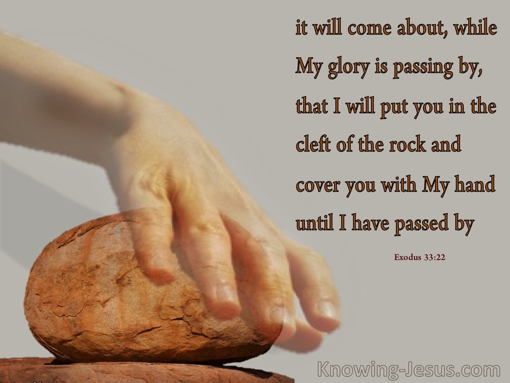Exodus 33:22 In The Cleft Of The Rock (orange)